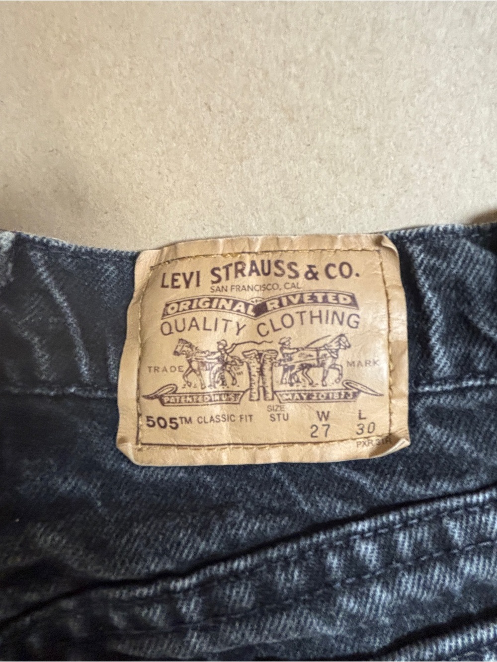 👖Levi’s Vintage 505 “Student” Fit Jeans — Faded Black, W27 L30, Made in USA